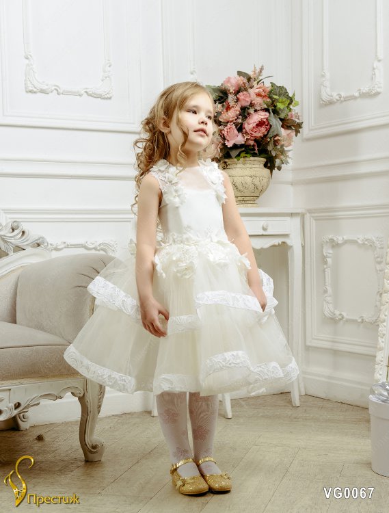  Платье праздничное TRINITY bride арт.0067 молочный
