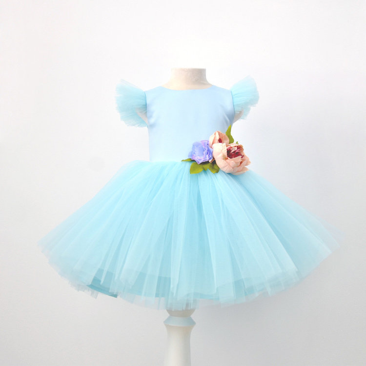 Платье праздничное Little Ballerina голубое арт. 01962