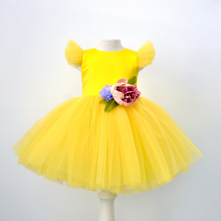 Платье праздничное Little Ballerina желтый арт. 01926
