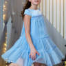  Платье празничное "Джеси" арт. 0421 голубой