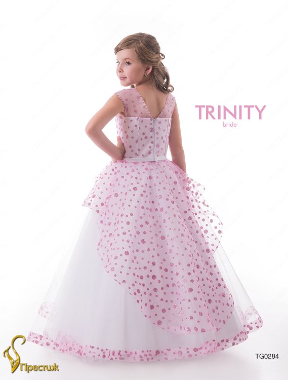 Платье бальное TRINITY bride арт.TG0284 белый-малиновый