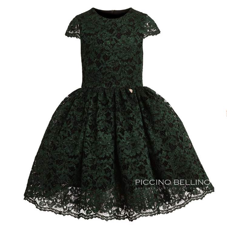 Платье Piccino Bellino "Екатерина" кружевное арт. 03128 зеленый