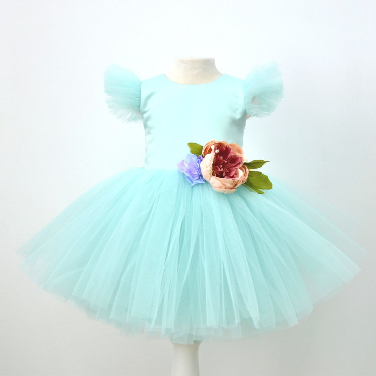 Платье праздничное Little Ballerina мятное арт. 01923