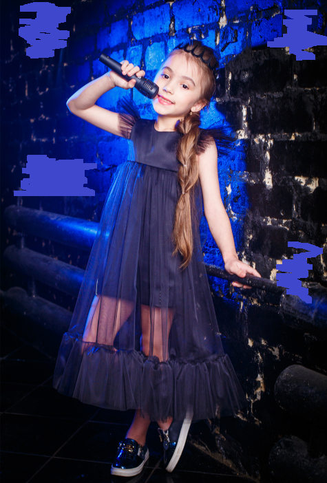 Платье праздничное "Наоми" черное арт. 01942