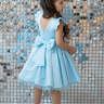 Платье для девочки атласное Pink Marie "Эмми" арт. 0319 голубой