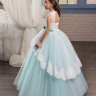 Платье бальное TRINITY bride арт.TG0519 молочный-морская волна