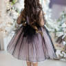 Платье для девочки с рукавом Pink Marie "Алисия" арт. 0221 черный/пудра