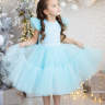 Платье праздничное для девочки Pink Marie "Амели" арт. 1121 голубой