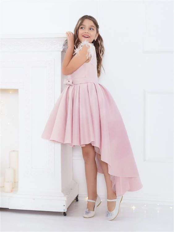Платье праздничное атласное Pink Marie "Элис" 0719 розовый