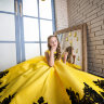 Платье бальное TRINITY bride арт.VG0588 желтый-черный