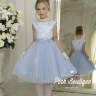 Платье праздничное "Амели" плиссе арт.301 голубой