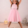 Платье "Александра" в комплекте: жакет, пояс, ободок, сумочка арт.365 розовый