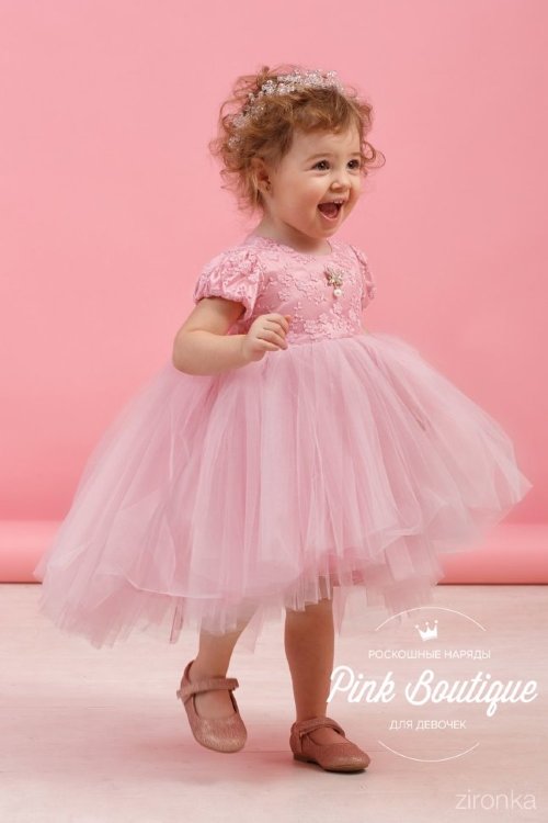 Платье для девочки ZIRONKA "Жасмин" арт. 8006 розовое