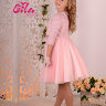Платье "Жаклин" жакет+ободок+сумочка розовая пудра