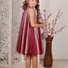 Платье "Иветта" в комплекте: сумочка, ободок арт.1081 марсала