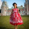 Платье праздничное "Руслана" арт.0191 красное