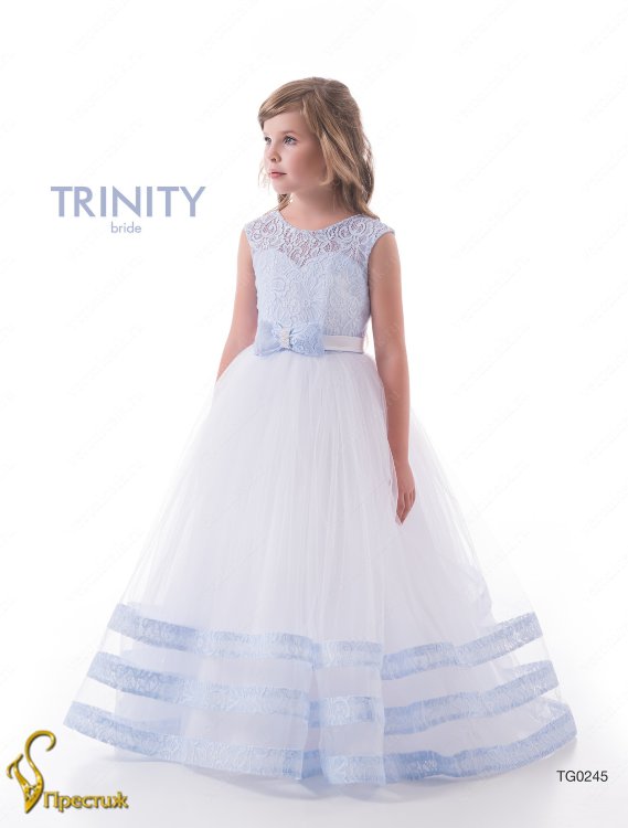 Платье бальное TRINITY bride арт.TG0245 белый-голубой