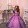 Платье праздничное VERONICA арт.VG0201 синий/розовый