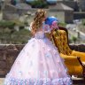 Платье бальное TRINITY bride арт.0450 розово-голубой