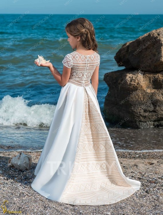 Платье бальное со шлейфом TRINITY bride арт.TG0357 молочный
