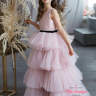 Платье с многослойной юбкой LULU "Алисия" арт.00120 пыльная роза