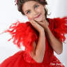 Платье со шлейфом LULU "Мила" арт.00121 красное