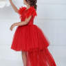 Платье со шлейфом LULU "Мила" арт.00121 красное