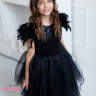  Платье со шлейфом LULU "Мила" арт.00121 черное