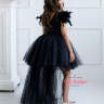  Платье со шлейфом LULU "Мила" арт.00121 черное