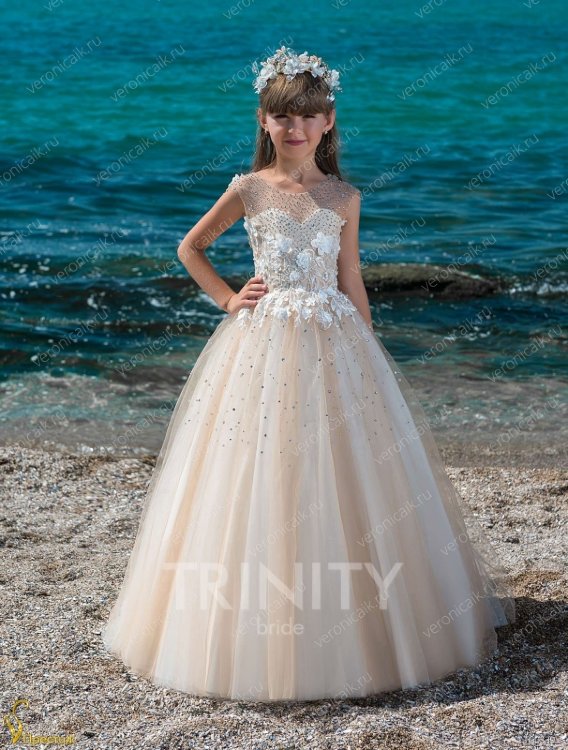 Платье праздничное TRINITY bride арт.TG0339 молочный-капучино