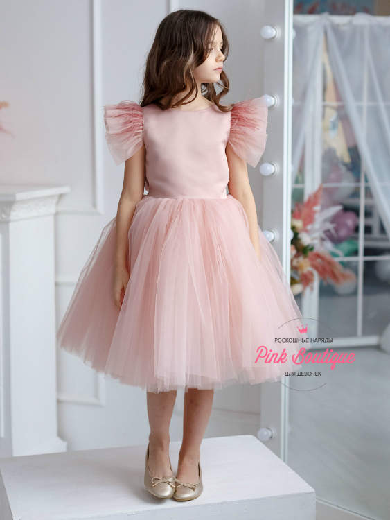 Платье в стиле балерина LULU "Жанна" арт.00125 пудровое