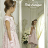 Платье "Руфина" в комплекте: ободок, перчатки, сумочка, розовая роза