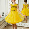 Платье в горох "Нэнси" в стиле стиляги арт.2051 желтое