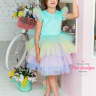 Платье в радужной расцветке LULU "Ева" арт.00128 мятный