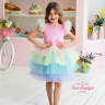 Платье в радужной расцветке LULU "Ева" арт.00128 розовый