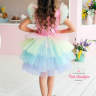 Платье в радужной расцветке LULU "Ева" арт.00128 розовый