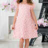 Платье праздничное "Море цветов" арт.6001 цвет розовая пудра