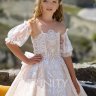 Платье бальное со шлейфом TRINITY bride арт.TG0419 молочный/капучино