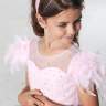 Платье праздничное с перышками LULU "Ангелина" арт.00191 розовое