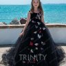 Платье бальное со шлейфом TRINITY bride арт.TG0410 черный