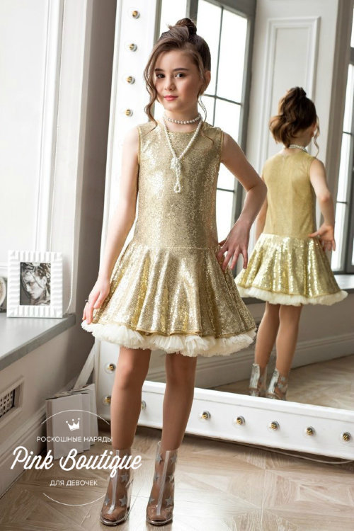 Платье праздничное "Луиза" арт.211 золото