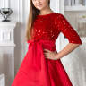 Платье праздничное "Амалия" арт.0121 красный