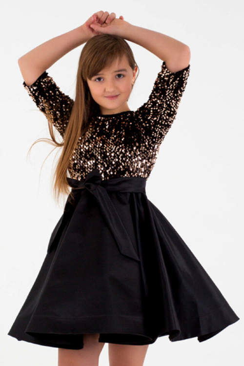 Платье праздничное "Амалия" арт.0121 черное золото