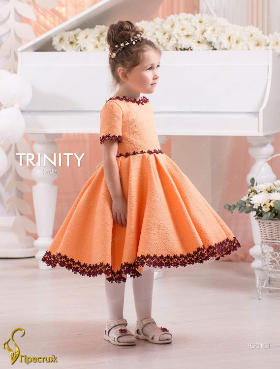 Платье праздничное TRINITY bride арт.TG0131 оранжевый