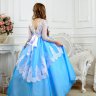 Платье праздничное TRINITY bride арт.VG0066 белый-голубой