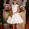 Платье "Эшли" в комплекте: ободок, перчатки, сумочка, молочный мусс