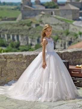 Платье бальное со шлейфом TRINITY bride арт.TG0424 молочное