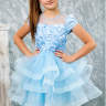 Платье празничное "Флер" арт. 0221 небесно голубой