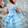 Платье празничное "Флер" арт. 0221 небесно голубой