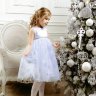 Платье праздничное "Снежинка" TRINITY bride арт.VG0069 белый-голубой